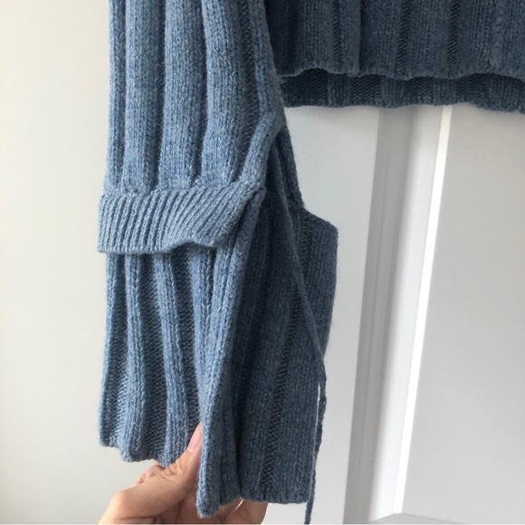 Old Celine by Phoebe Haze Blue Wool Knit Sweater - Picture 4 of 4